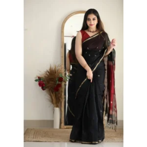 54465974499_df12be9306_o_d-1000x1000-1.webp Generic Women's Cotton Printed Saree With Unstitched Blouse 5.5Mtr (Black)