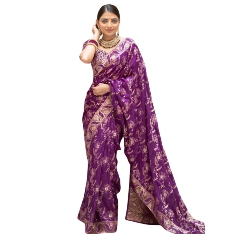 54466034938_ba5c76ae59_o_d-1000x1000-1.webp Generic Women's Silk Printed Saree With Unstitched Blouse 5.5Mtr (Purple)
