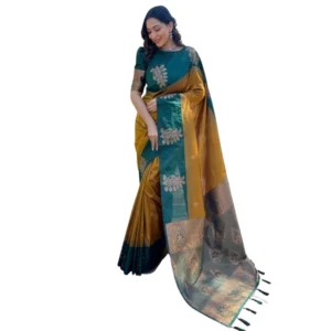 54466035133_524da5dc54_o_d-1000x1000-1.webp Generic Women's Silk Printed Saree With Unstitched Blouse 5.5Mtr (Yellow)