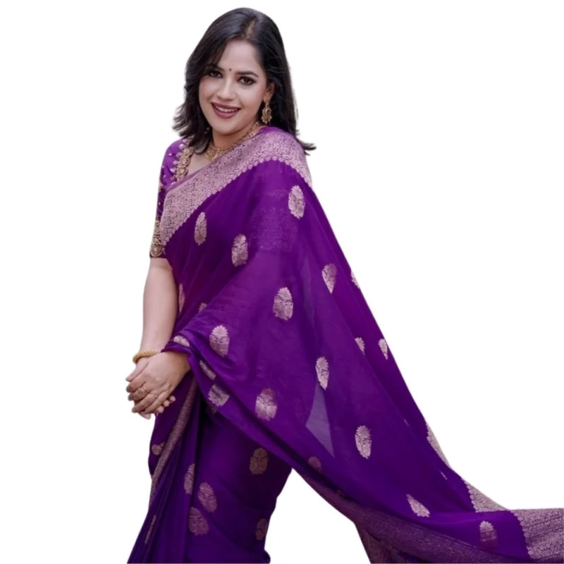 54466035933_5efe6cbd6a_o_d-1000x1000-1.webp Generic Women's Silk Printed Saree With Unstitched Blouse 5.5Mtr (Purple)