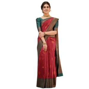 54466127475_cd1f9abff3_o_d-1000x1000-1.webp Generic Women's Silk Printed Saree With Unstitched Blouse 5.5Mtr (Red)