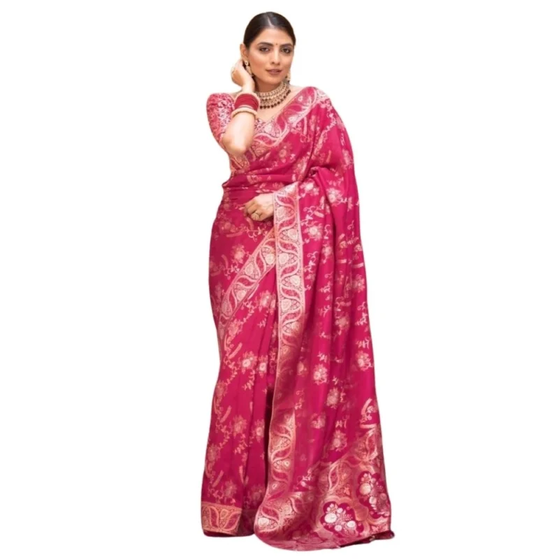 54466127525_2eea26bbd8_o_d-1000x1000-1.webp Generic Women's Silk Printed Saree With Unstitched Blouse 5.5Mtr (Pink)
