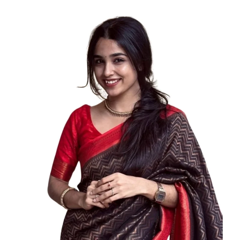 54466127620_df3b6ae62f_o_d-1000x1000-1.webp Generic Women's Silk Printed Saree With Unstitched Blouse 5.5Mtr (Brown)