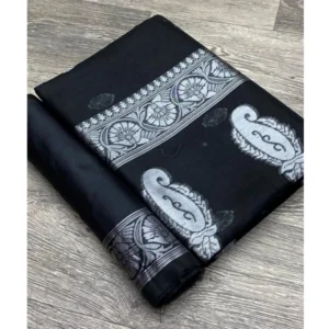54466129175_cf17a6edb3_o_d-1000x1000-1.webp Generic Women's Cotton Printed Saree With Unstitched Blouse 5.5Mtr (Black)