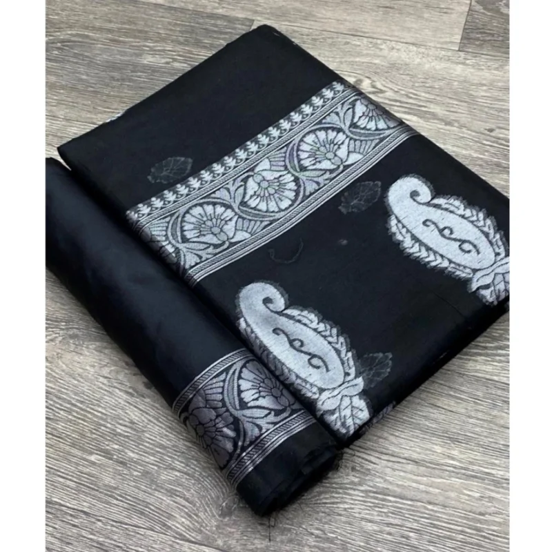 54466129175_cf17a6edb3_o_d-1000x1000-1.webp Generic Women's Cotton Printed Saree With Unstitched Blouse 5.5Mtr (Black)