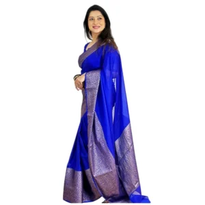 54471725557_055ba5771a_o_d-1000x1000-1.webp Generic Women's Soft Lichi Silk Solid Saree With Unstitched Blouse 5.5Mtr (Blue)