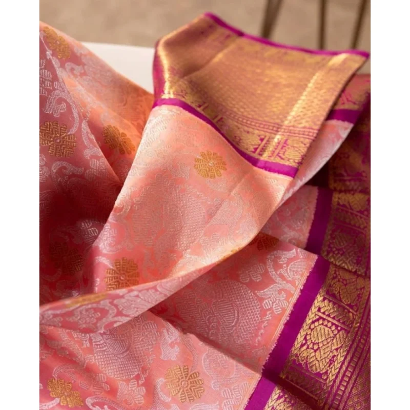 54471725762_5c51dfa835_o_d-1000x1000-1.webp Generic Women's Soft Lichi Silk Printed Saree With Unstitched Blouse 5.5Mtr (Pink)