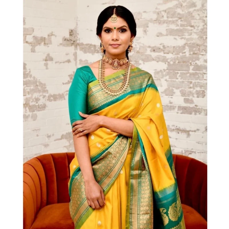 54471725872_b8c0a5a1e9_o_d-1000x1000-1.webp Generic Women's Soft Lichi Silk Printed Saree With Unstitched Blouse 5.5Mtr (Yellow)