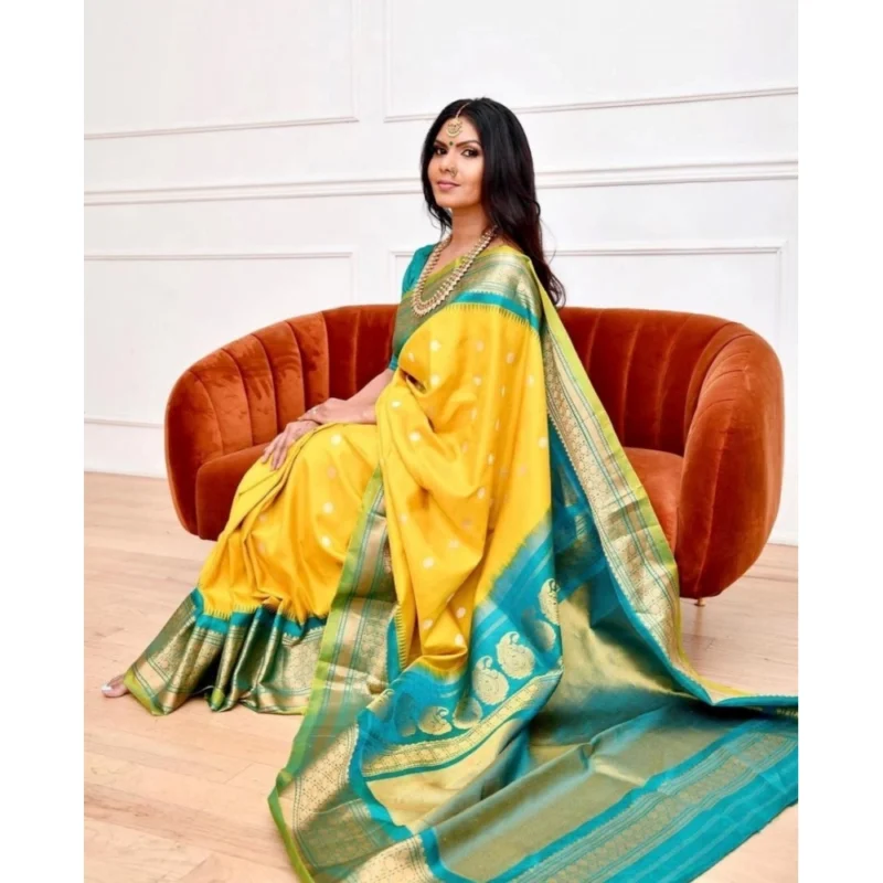 54472567346_9f8143aae3_o_d-1000x1000-1.webp Generic Women's Soft Lichi Silk Printed Saree With Unstitched Blouse 5.5Mtr (Yellow)