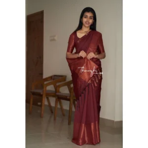 54472567411_5fe253d7bb_o_d-1000x1000-1.webp Generic Women's Soft Lichi Silk Solid Saree With Unstitched Blouse 5.5Mtr (Maroon)