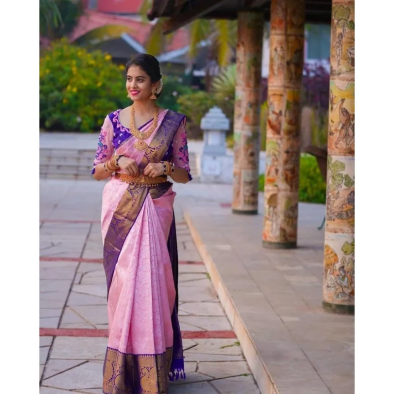 54472567631_305b6113cb_o_d-1000x1000-1.webp Generic Women's Soft Lichi Silk Printed Saree With Unstitched Blouse 5.5Mtr (Purple)