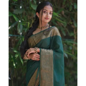 54472567661_b9c88f043f_o_d-1000x1000-1.webp Generic Women's Soft Lichi Silk Solid Saree With Unstitched Blouse 5.5Mtr (Green)