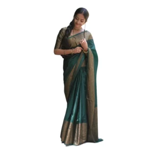 54472835598_3ba574a2e5_o_d-1000x1000-1.webp Generic Women's Soft Lichi Silk Solid Saree With Unstitched Blouse 5.5Mtr (Green)