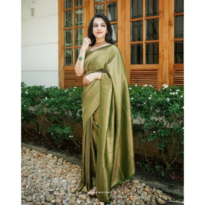 54472835638_bf1c2b0630_o_d-1000x1000-1.webp Generic Women's Soft Lichi Silk Printed Saree With Unstitched Blouse 5.5Mtr (Green)