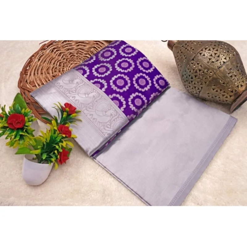 54472835683_f80650abb8_o_d-1000x1000-1.webp Generic Women's Soft Lichi Silk Printed Saree With Unstitched Blouse 5.5Mtr (Purple)