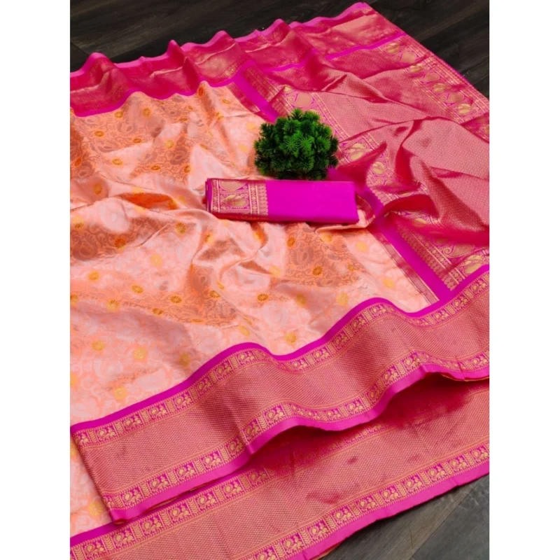 54472835723_fe28d17d48_o_d-1000x1000-1.webp Generic Women's Soft Lichi Silk Printed Saree With Unstitched Blouse 5.5Mtr (Pink)