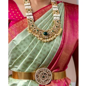 54472835748_b6c050b732_o_d-1000x1000-1.webp Generic Women's Soft Lichi Silk Printed Saree With Unstitched Blouse 5.5Mtr (Light Green)