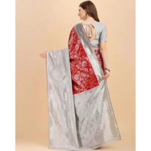 54472835963_fd0d2028c3_o_d-1000x1000-1.webp Generic Women's Soft Lichi Silk Printed Saree With Unstitched Blouse 5.5Mtr (Red)