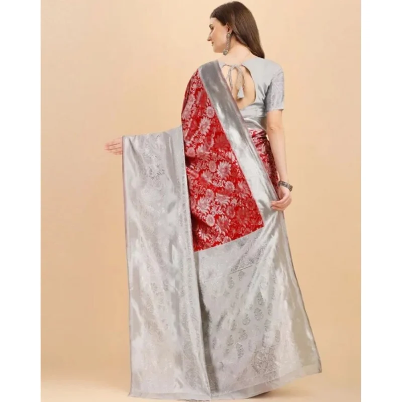 54472835963_fd0d2028c3_o_d-1000x1000-1.webp Generic Women's Soft Lichi Silk Printed Saree With Unstitched Blouse 5.5Mtr (Red)