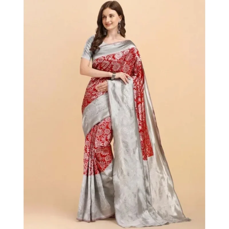 54472835983_475b9d1974_o_d-1000x1000-1.webp Generic Women's Soft Lichi Silk Printed Saree With Unstitched Blouse 5.5Mtr (Red)