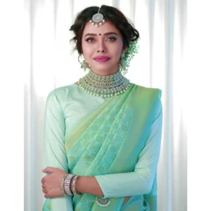 54472836163_bde9a96579_o_d-1000x1000-1.webp Generic Women's Soft Lichi Silk Printed Saree With Unstitched Blouse 5.5Mtr (Light Green)
