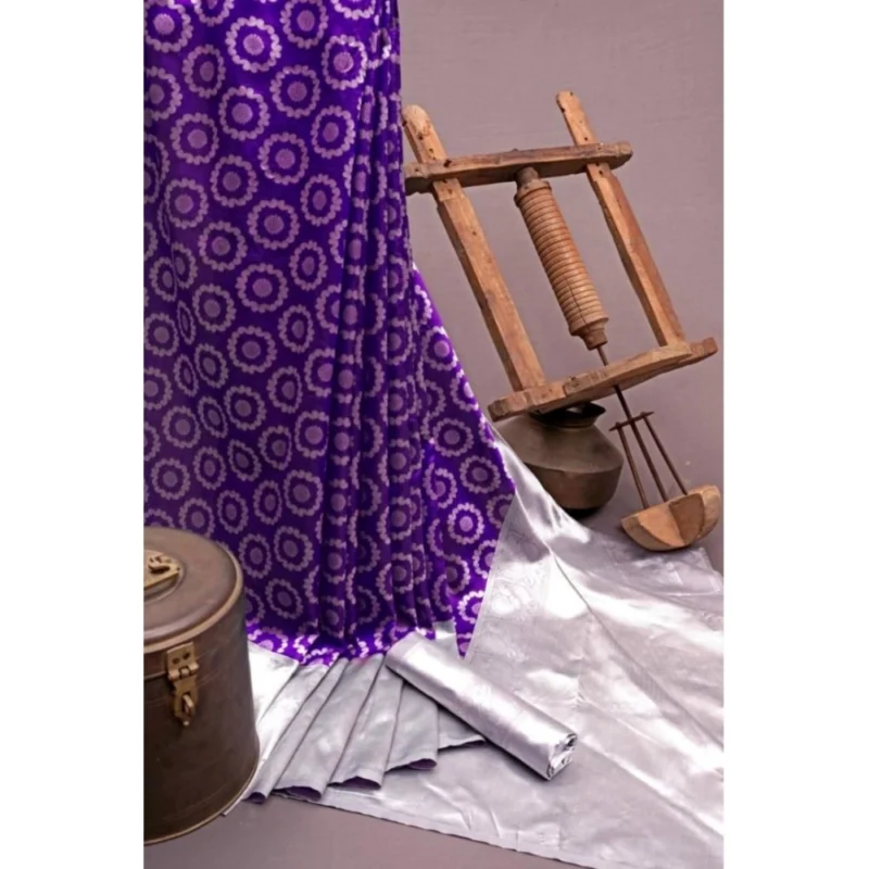 54472923750_a9941bf54f_o_d-1000x1000-1.webp Generic Women's Soft Lichi Silk Printed Saree With Unstitched Blouse 5.5Mtr (Purple)