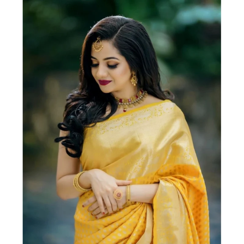 54472923845_0405bf73ec_o_d-1000x1000-1.webp Generic Women's Soft Lichi Silk Printed Saree With Unstitched Blouse 5.5Mtr (Yellow)