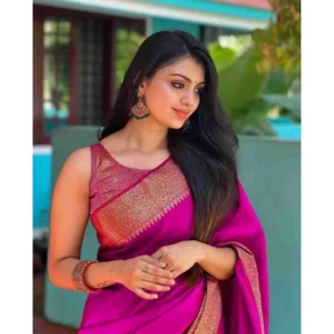 54472924155_808f6c19a8_o_d-1000x1000-1.webp Generic Women's Soft Lichi Silk Solid Saree With Unstitched Blouse 5.5Mtr (Pink)