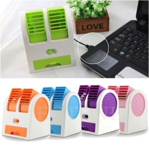 Dual Bladeless Mini Air Conditioner – USB & Fragrance</title_html>