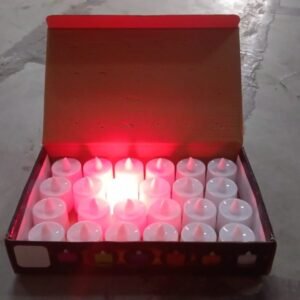 Red LED Flameless Tealight Candles – Safe & Smokeless Ambiance