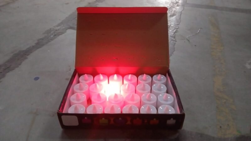 Red LED Flameless Tealight Candles – Safe & Smokeless Ambiance