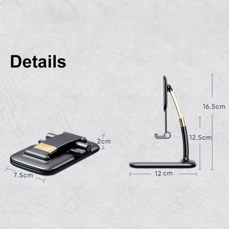 5_d37ba1df-aee0-4380-950a-d57961a3f0d7.jpg Foldable Phone Holder – Adjustable Desk Stand for Mobiles | PHOBIA