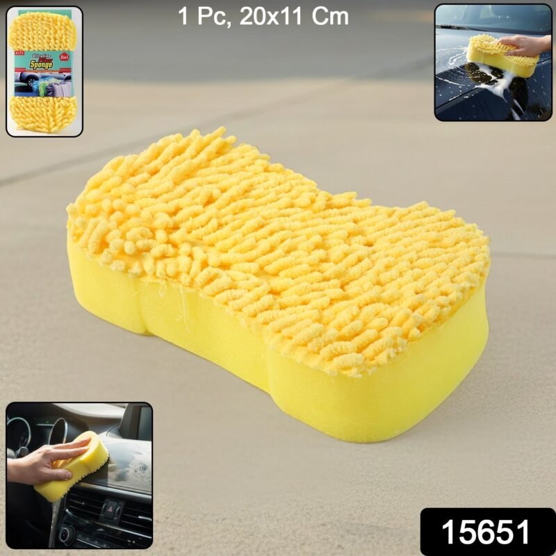 Microfiber Car Washing Sponge � Dual-Surface & Scratch-Free Finish
