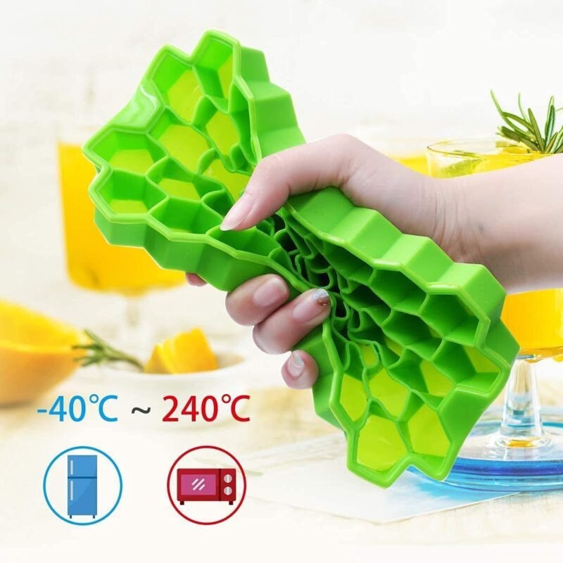 61DmwgVUeDL._SL1200.jpg Silicone Ice Cube Tray – 37 Honeycomb Cubes | ChillPour