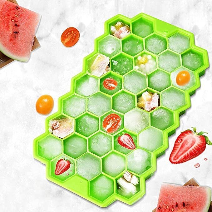 61iOfWyAoDL.jpg Silicone Ice Cube Tray – 37 Honeycomb Cubes | ChillPour