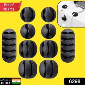 6298.jpg Cable Organiser Clips – Self-Adhesive Wire Management (10 Pc) | DigixDrive