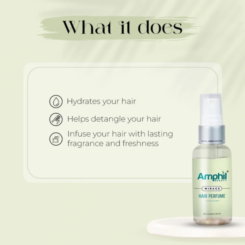 Generic Amphil beauty Mirage Unisex Hair perfume 60 ml | Alcohol Free | Water Based | Paraben Free