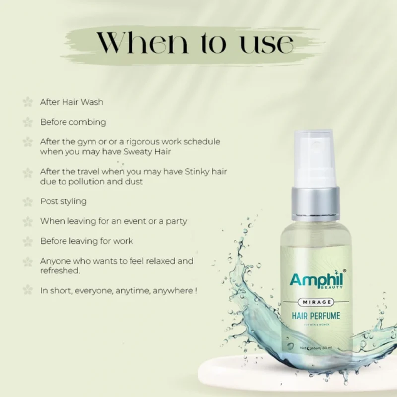 Generic Amphil beauty Mirage Unisex Hair perfume 60 ml | Alcohol Free | Water Based | Paraben Free