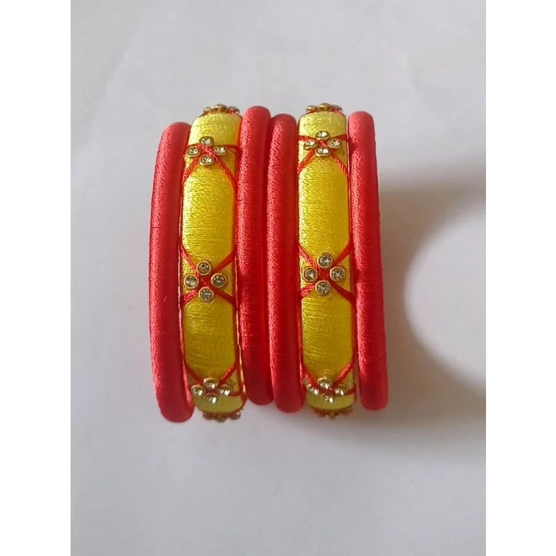 64601-2-1000x1000-1.webp Generic Women's Plastic Silk Thread Bangles (Lemon Yellow, Size: 2.2)