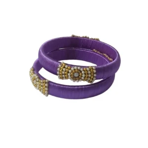 64604-1-1000x1000-1.webp Generic Women's Plastic Silk Thread Bangles (Light Violet, Size: 2.4)
