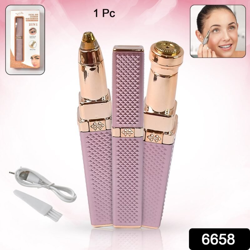 6565_ffc80eab-89d4-48f7-9c2a-0afdc0a92d4b.jpg 2-in-1 Eyebrow Razor – Rechargeable, Painless Hair Shaver with LED Light