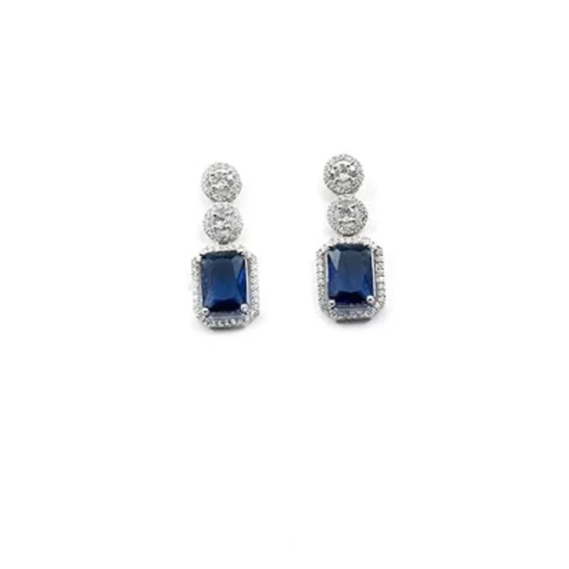 66254-1000x1000-1.webp Generic Women's Brass Silver Plated Drop Earrings (Blue)