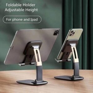 6_513b40f0-f3b2-4374-b858-fae3bc51c322.jpg Foldable Phone Holder – Adjustable Desk Stand for Mobiles | PHOBIA