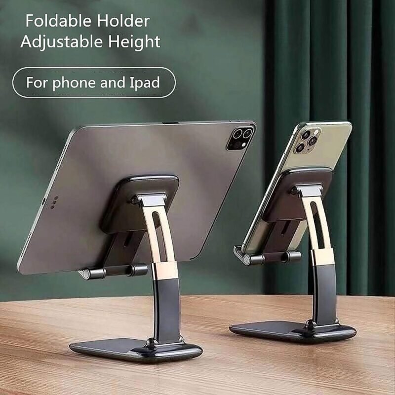 6_513b40f0-f3b2-4374-b858-fae3bc51c322.jpg Foldable Phone Holder – Adjustable Desk Stand for Mobiles | PHOBIA