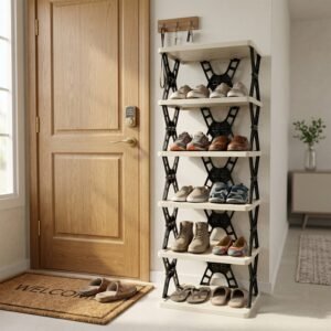 6layersRack-03.jpg Multipurpose Foldable 6 Layer Storage Rack � Space-Saving Home Organizer