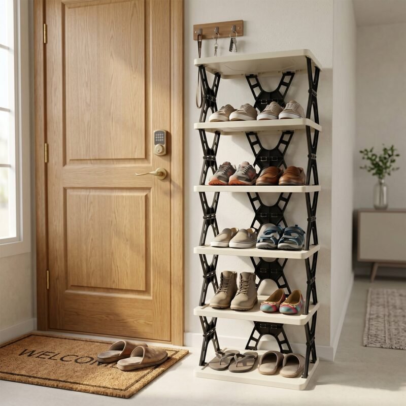 6layersRack-03.jpg Multipurpose Foldable 6 Layer Storage Rack � Space-Saving Home Organizer
