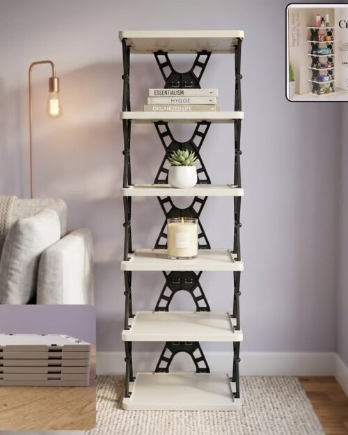 6layersRack-WOSKU-01.jpg Multipurpose Foldable 6 Layer Storage Rack � Space-Saving Home Organizer