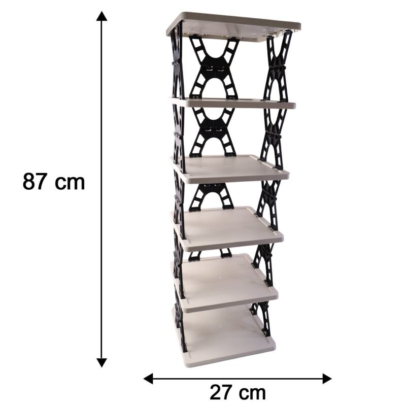 6layersRack-size.jpg Multipurpose Foldable 6 Layer Storage Rack � Space-Saving Home Organizer