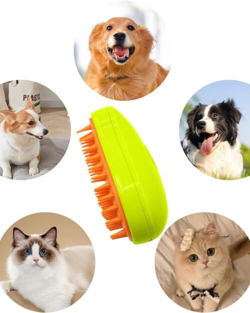 Cat Steamy Brush � 3-in-1 Pet Grooming & Hair Removal Tool
