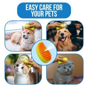 71LYgEFkVlL._SL1500.jpg Cat Steamy Brush � 3-in-1 Pet Grooming & Hair Removal Tool